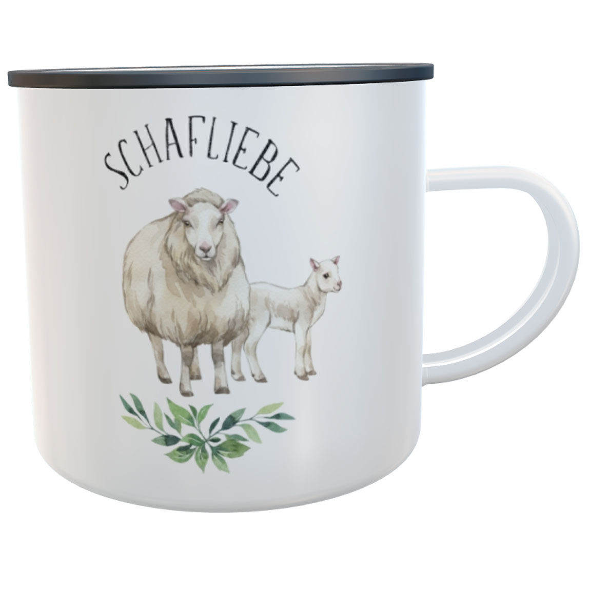 Emaille-Tasse Schafliebe
