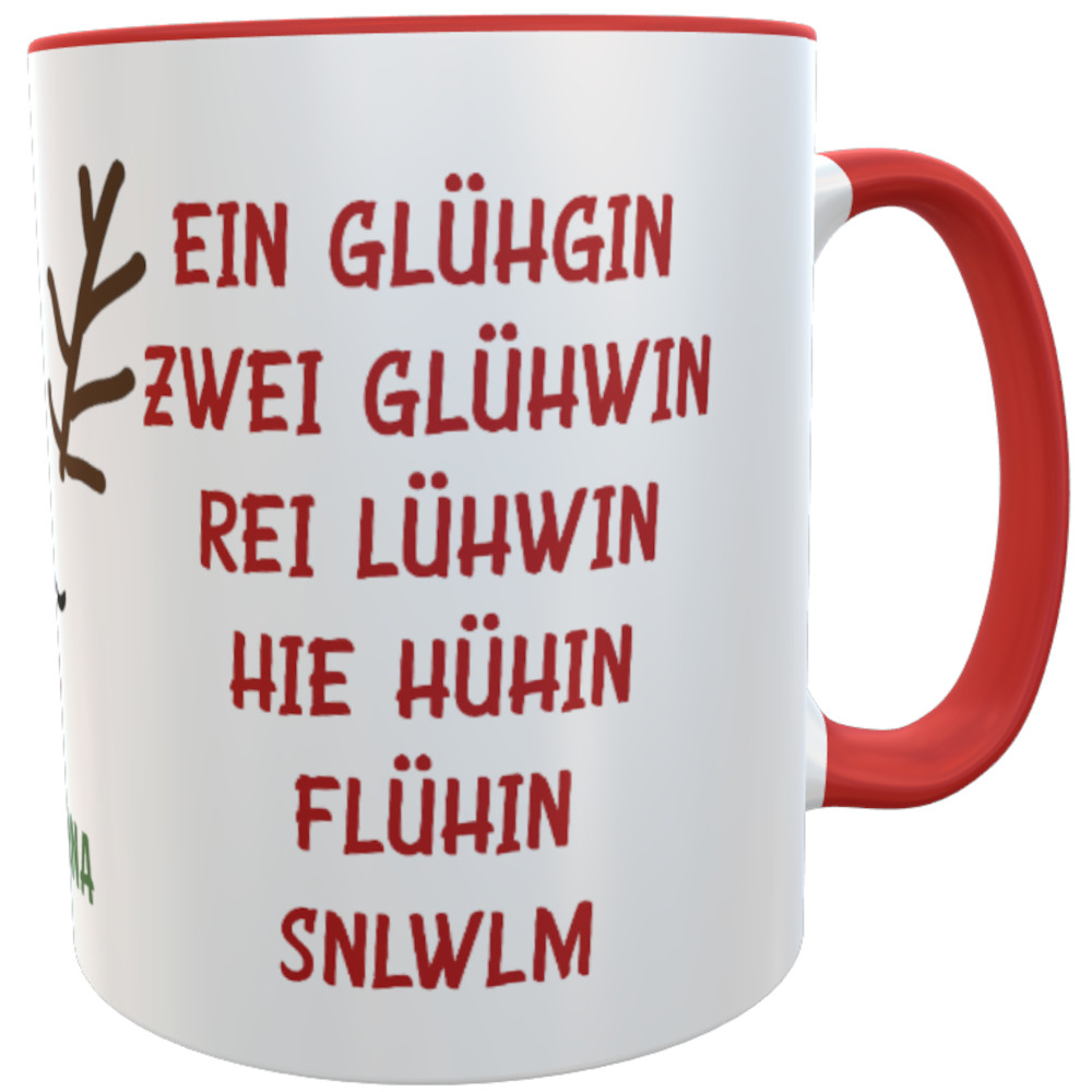 Tasse Ein GlühGin mit Rentier und Wunschname