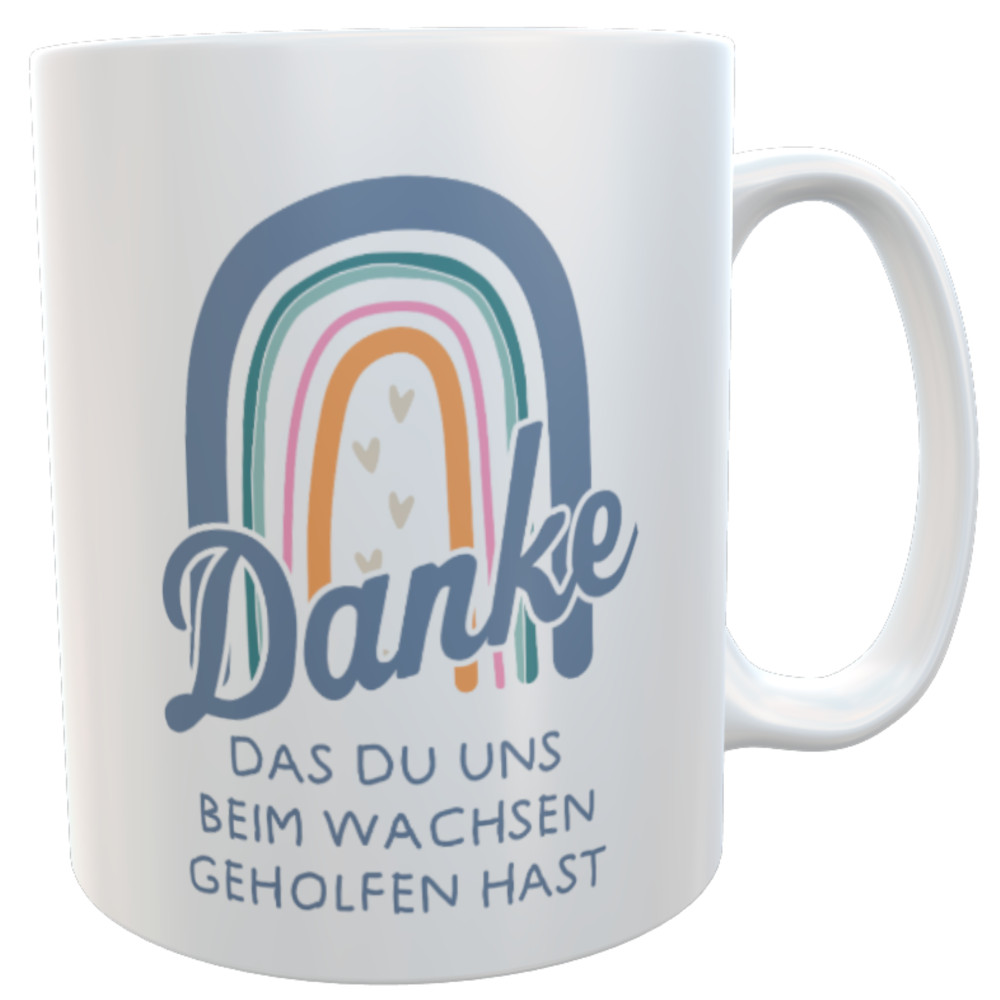 Tasse Lehrer Erzieherin Tagesmutti danke Regenbogen