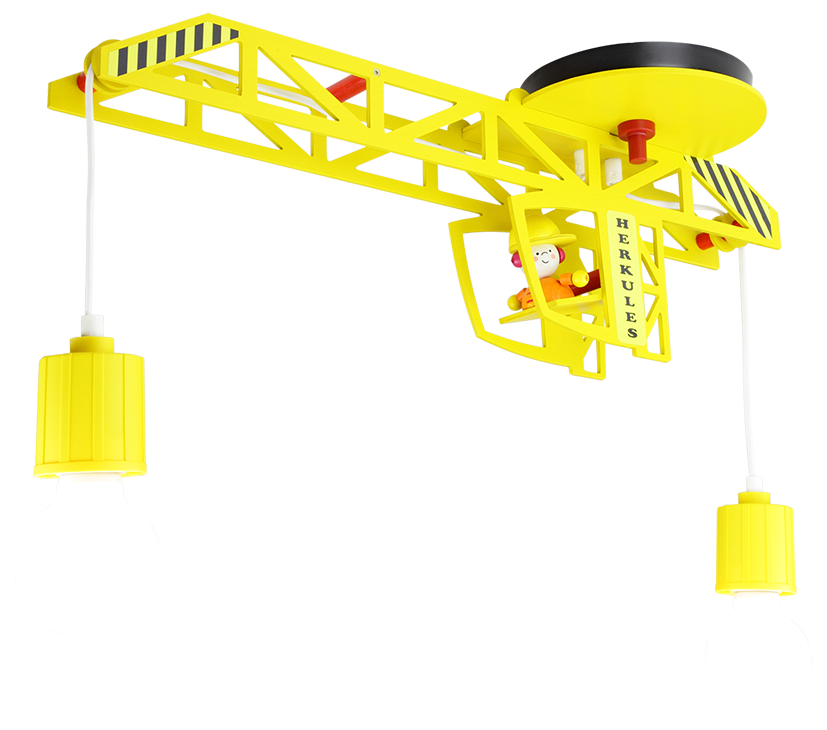 Deckenlampe Kran gelb