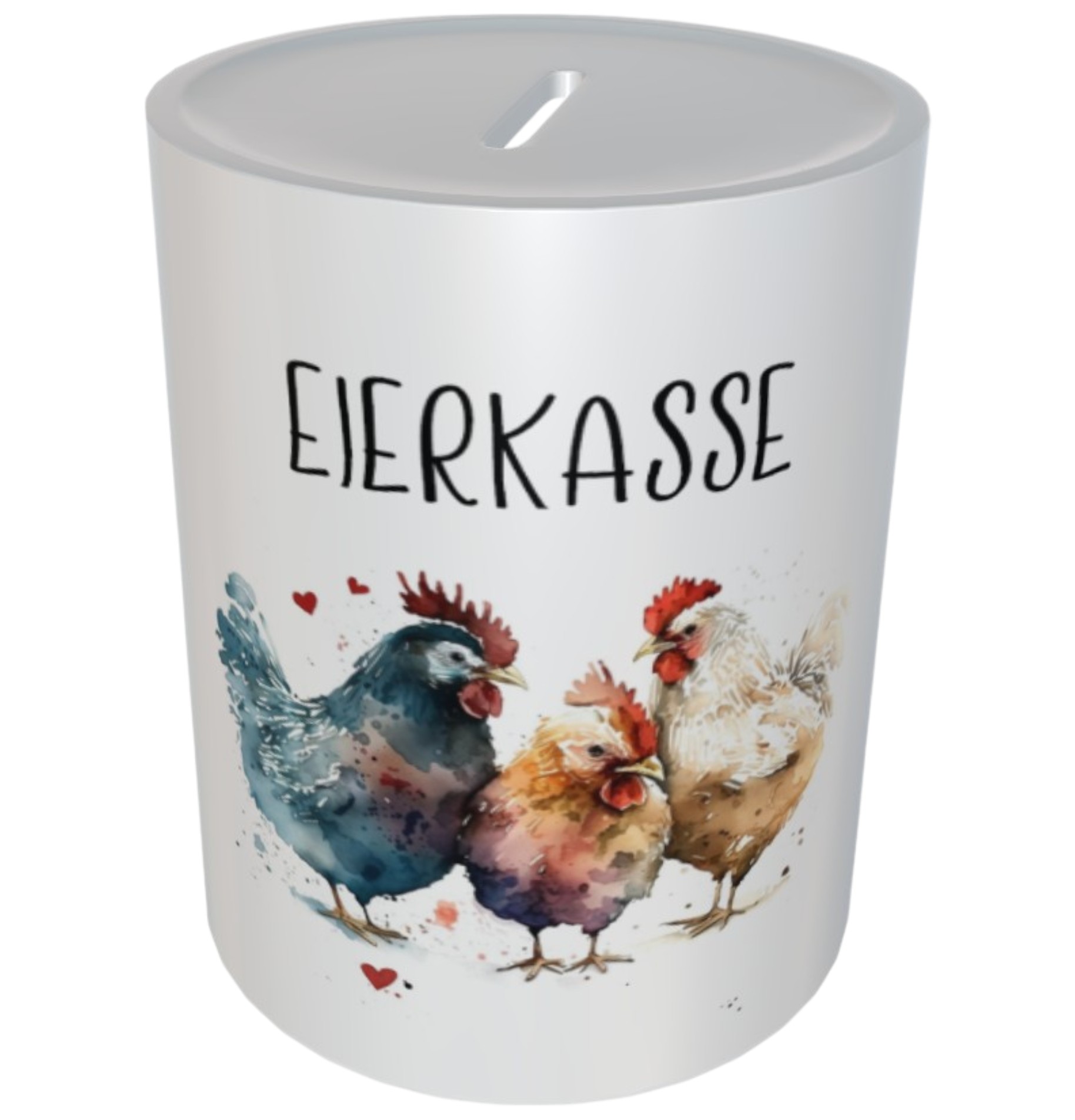 Eierkasse Spardose Hühner – Sparbüchse bunt