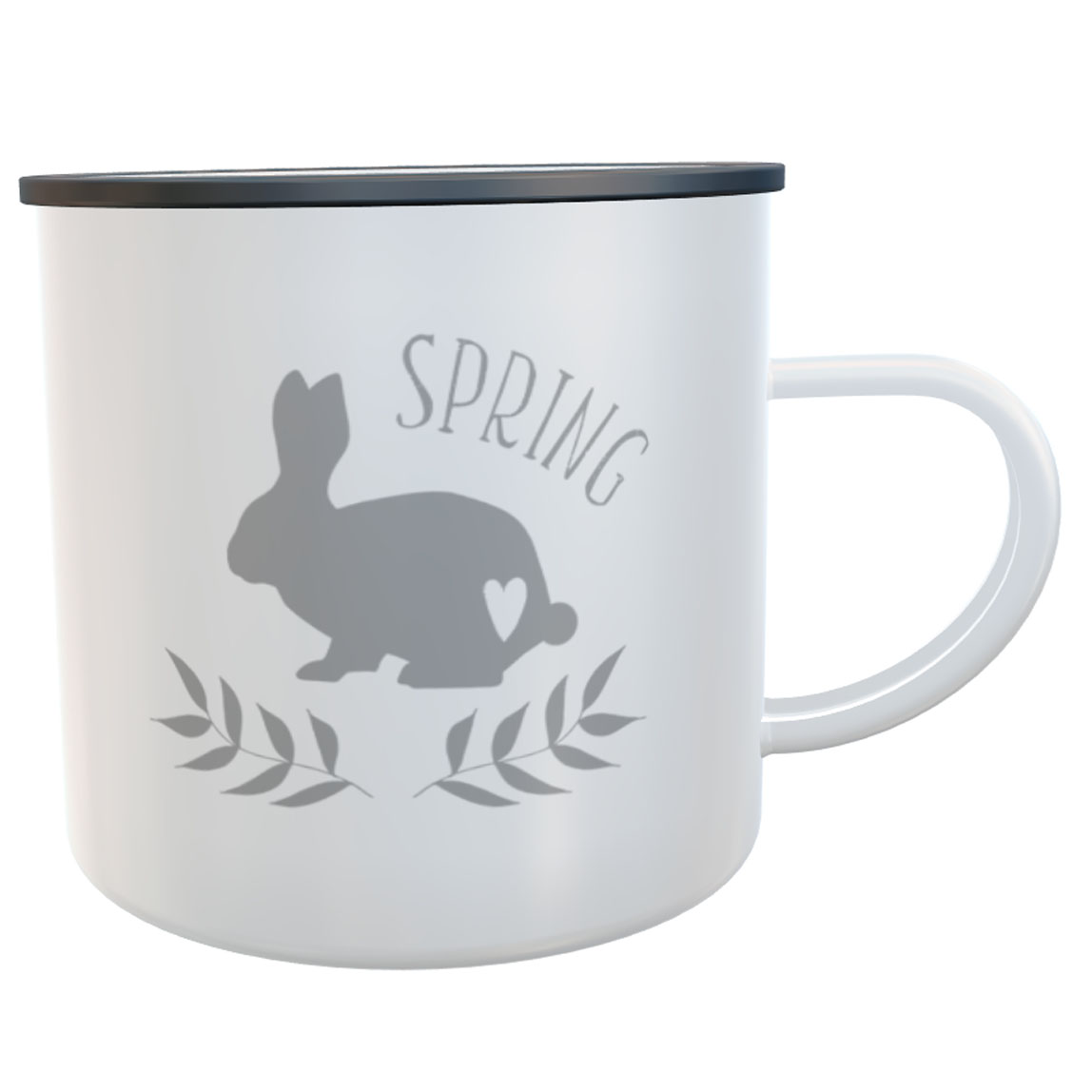 personalisierte Emaille-Tasse Hase für die Osterzeit