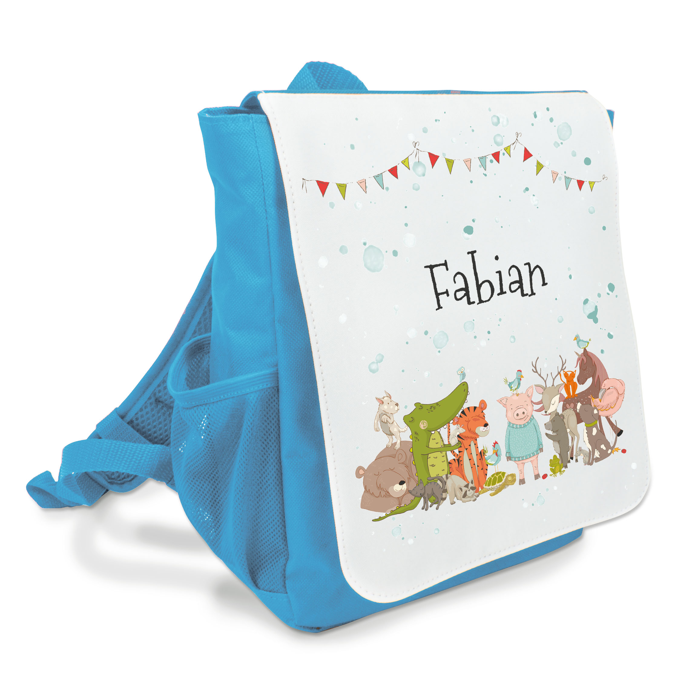 personalisierter Kinderrucksack Tiere mit Namen