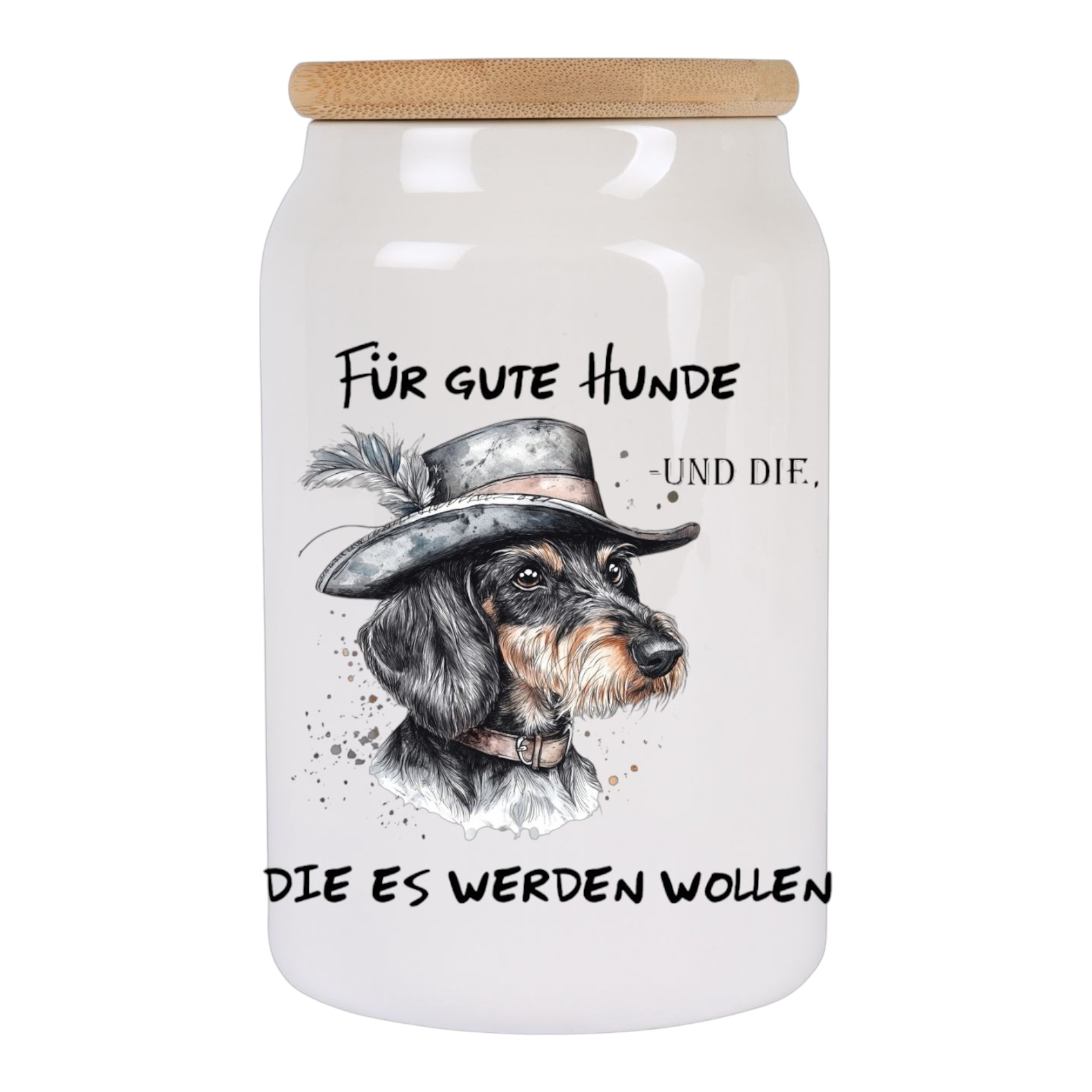 Leckerlidose Dackel – Lustiger Spruch & luftdichter Deckel