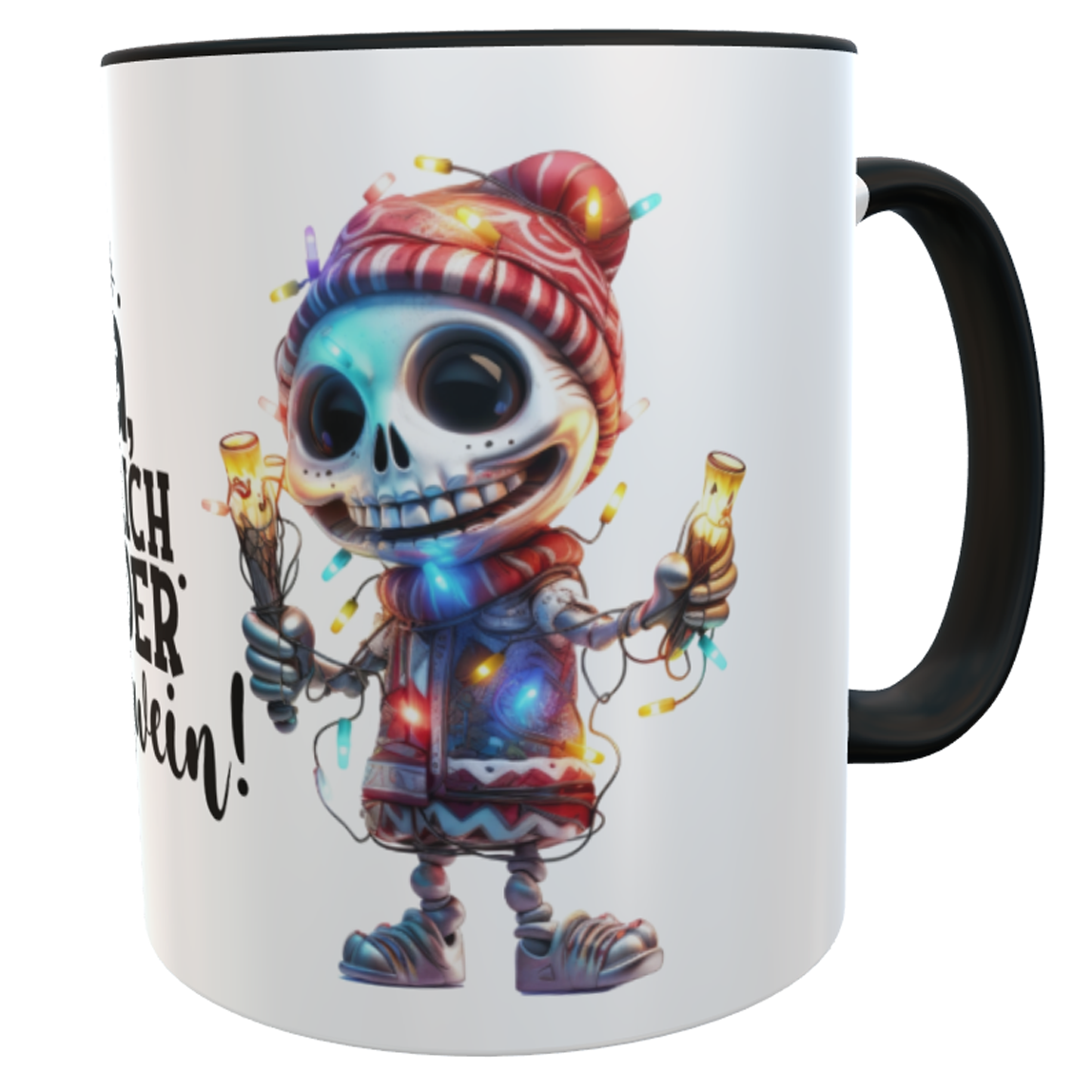 Glühweintasse La Catrina mit lustigem Spruch