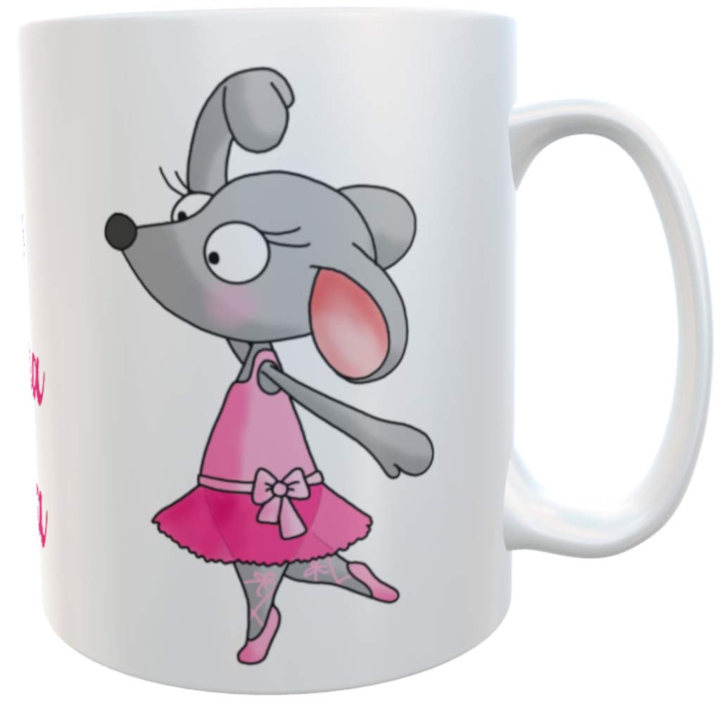 Tasse Ballerina Maus Ballett - personalisierte Kindertasse Keramik