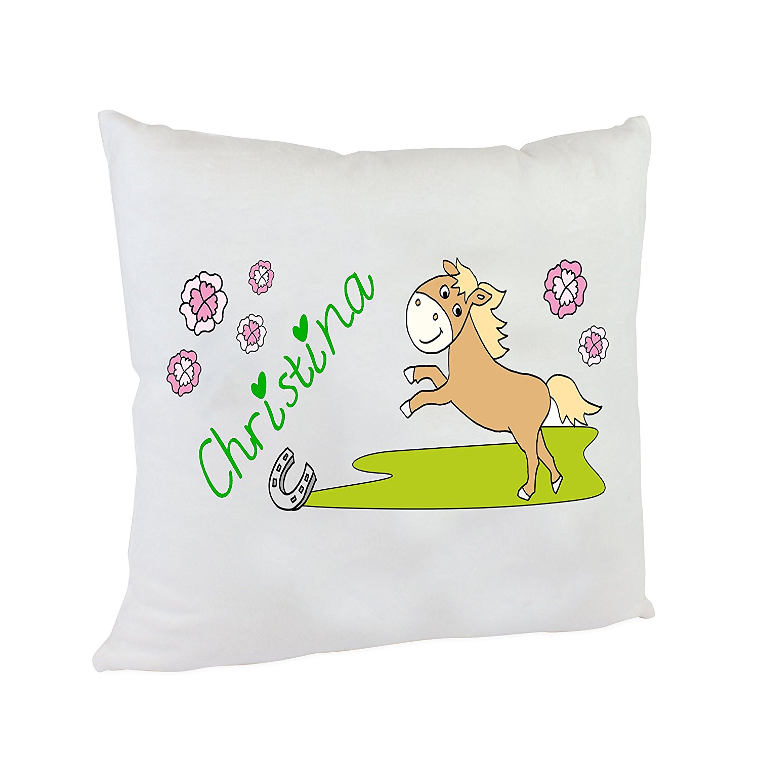 Namenskissen Pferd Kissen mit Namen Tolle Geschenkidee zur Geburt, Taufe oder Geburtstag