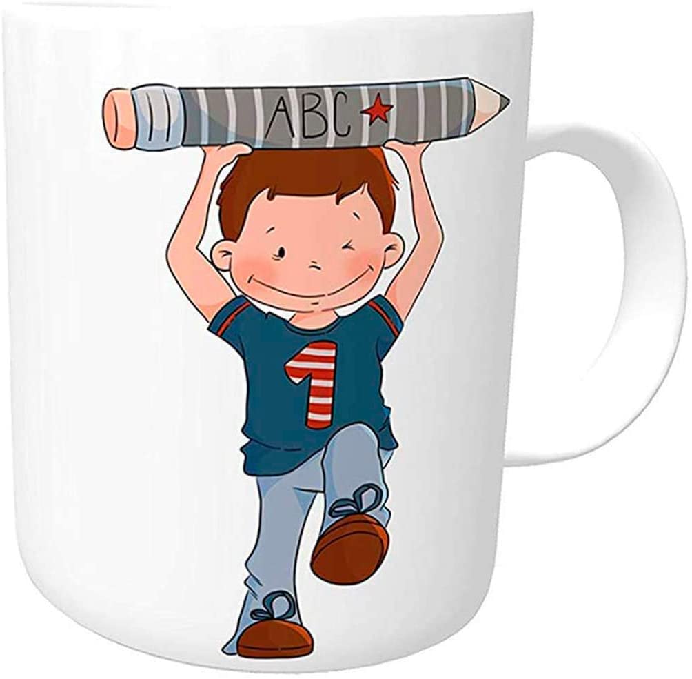 Kindertasse Schulkind Junge emmapünktchen, inkl. Geschenkverpackung Keramik