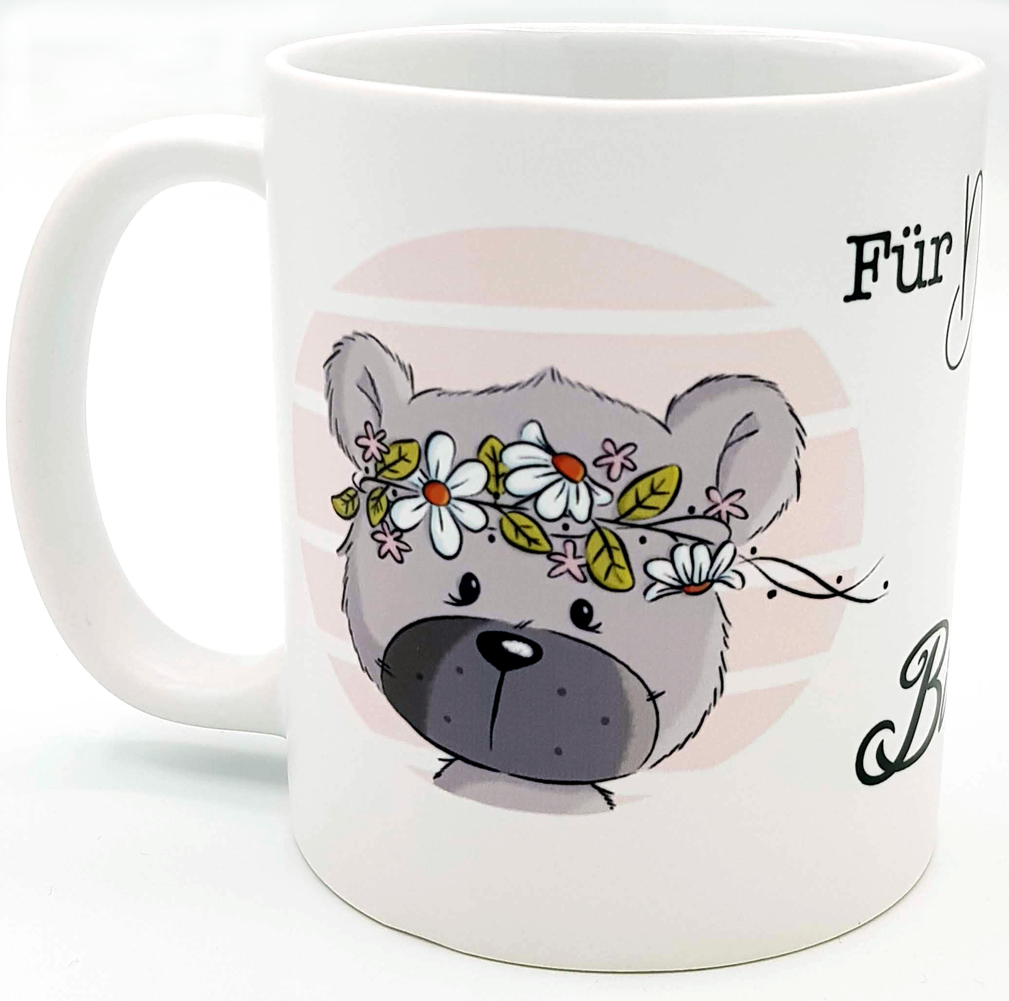 Tasse Frühlingsbär emmapünktchen mit Wunschname, inkl. Geschenkverpackung Keramik