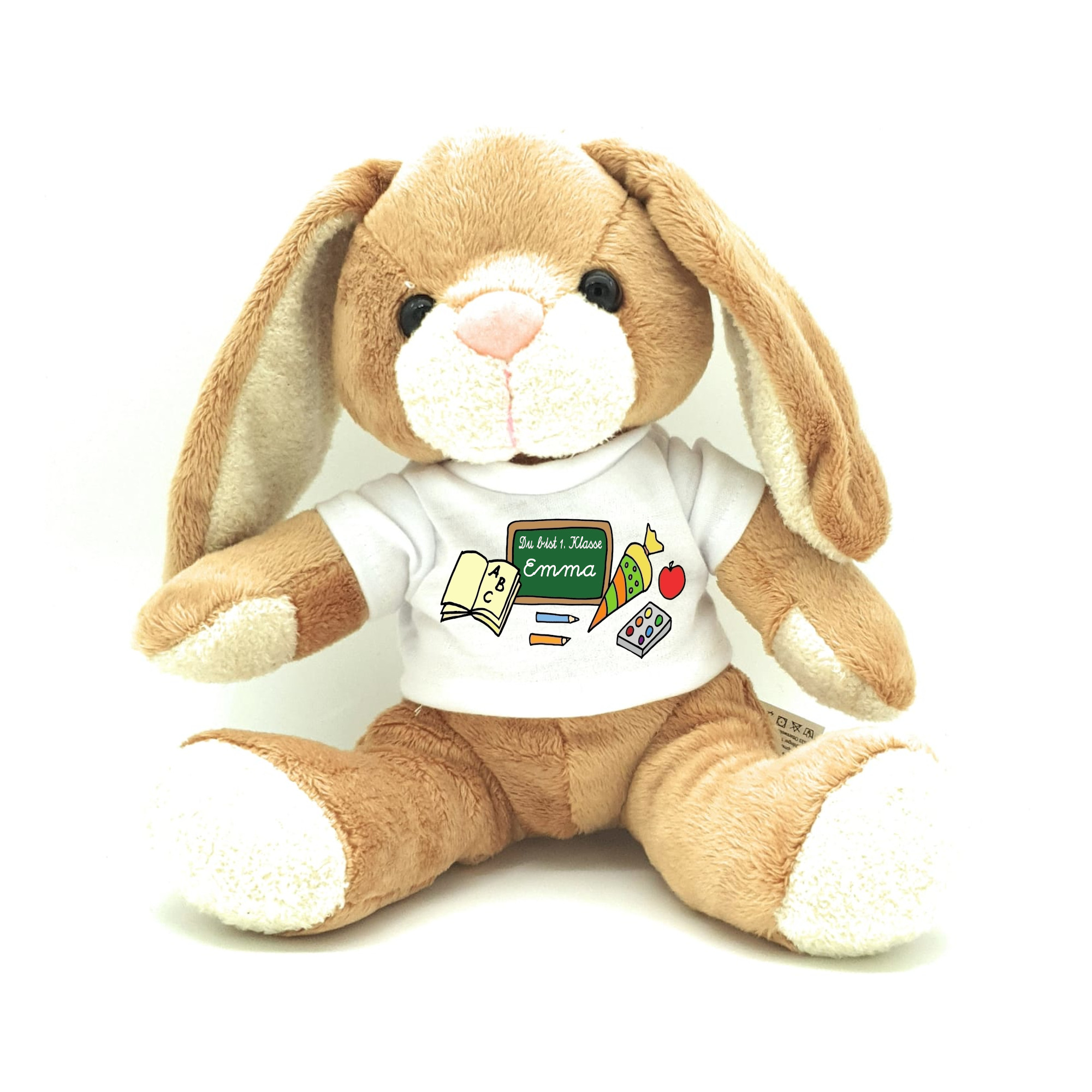 Hase Kuscheltier Tafel für die Zuckertüte mit Namen