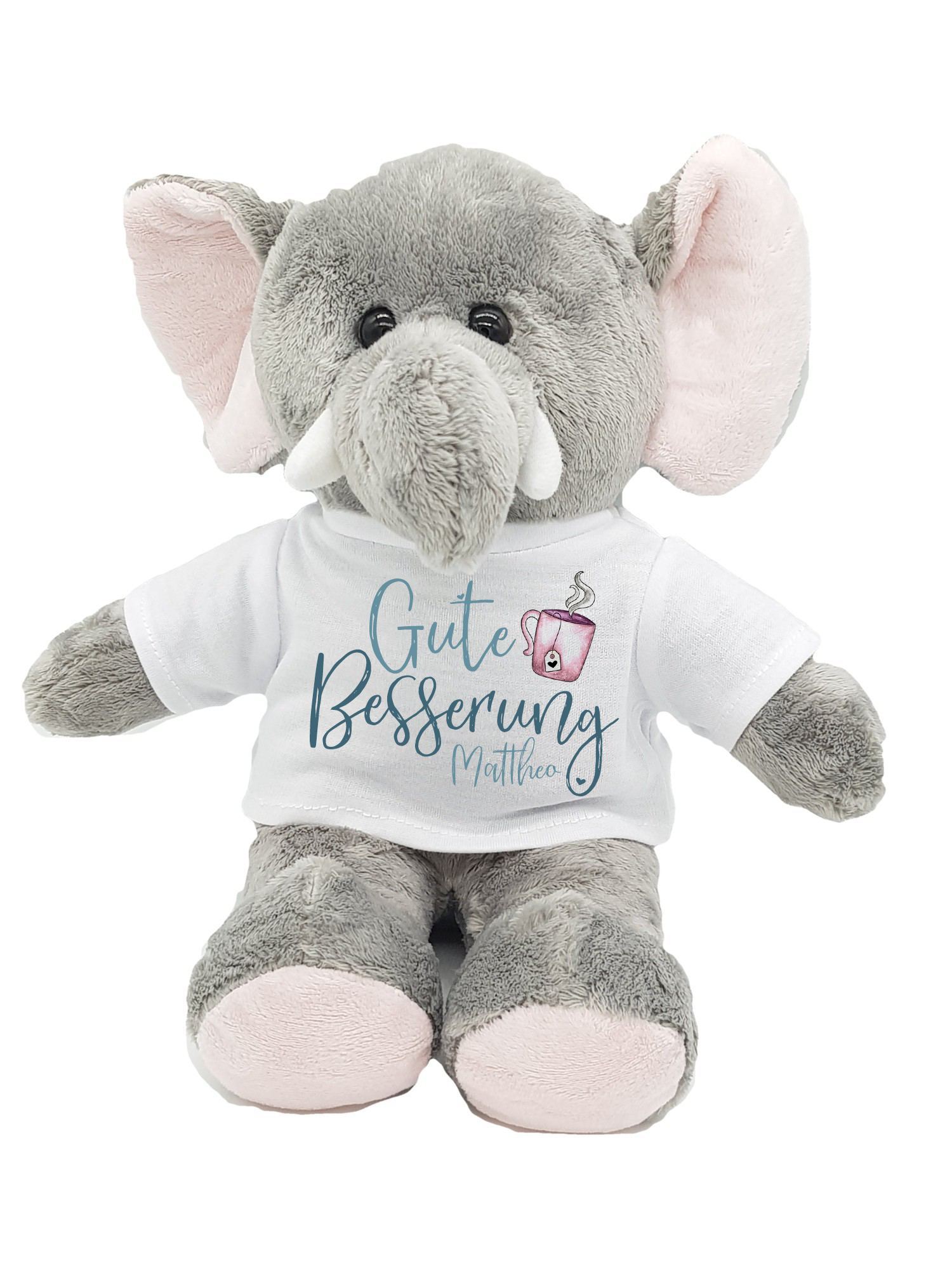 Gute Besserung Kuscheltier Elefant Lass dich gesund pflegen