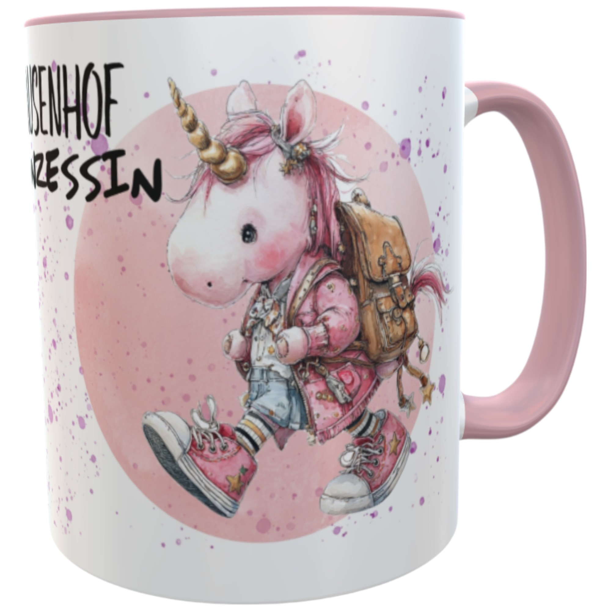 Personalisierte Schulkind-Tasse Einhorn – Geschenk zur Einschulung 2026 für Mädchen
