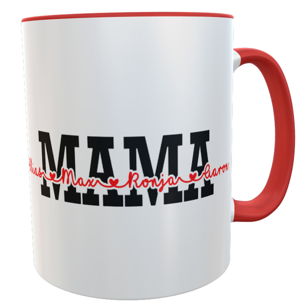 personalisierte Tasse Muttertag Mama Kinder