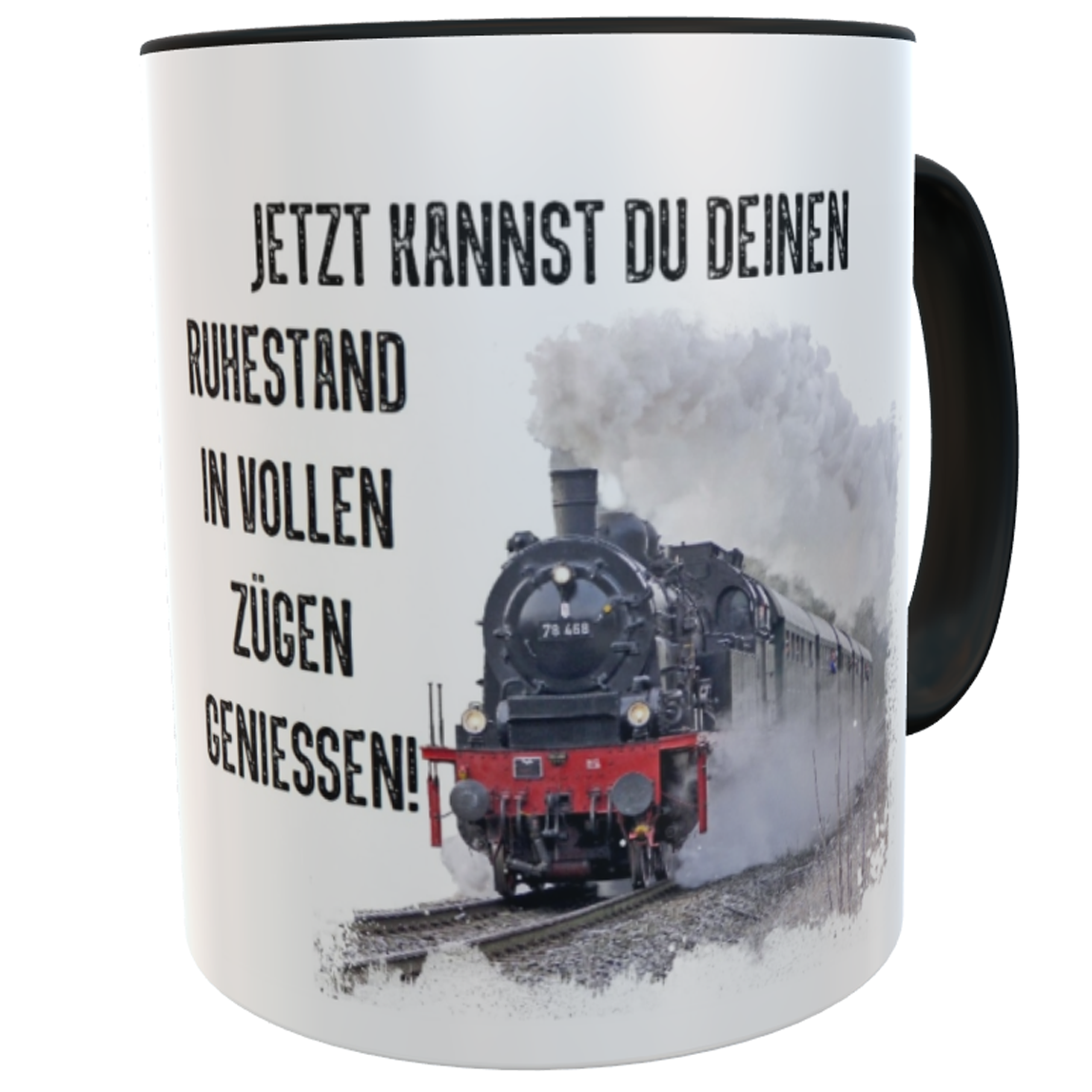 Kaffeebecher Dampflok nostalgie Ruhestand Tasse