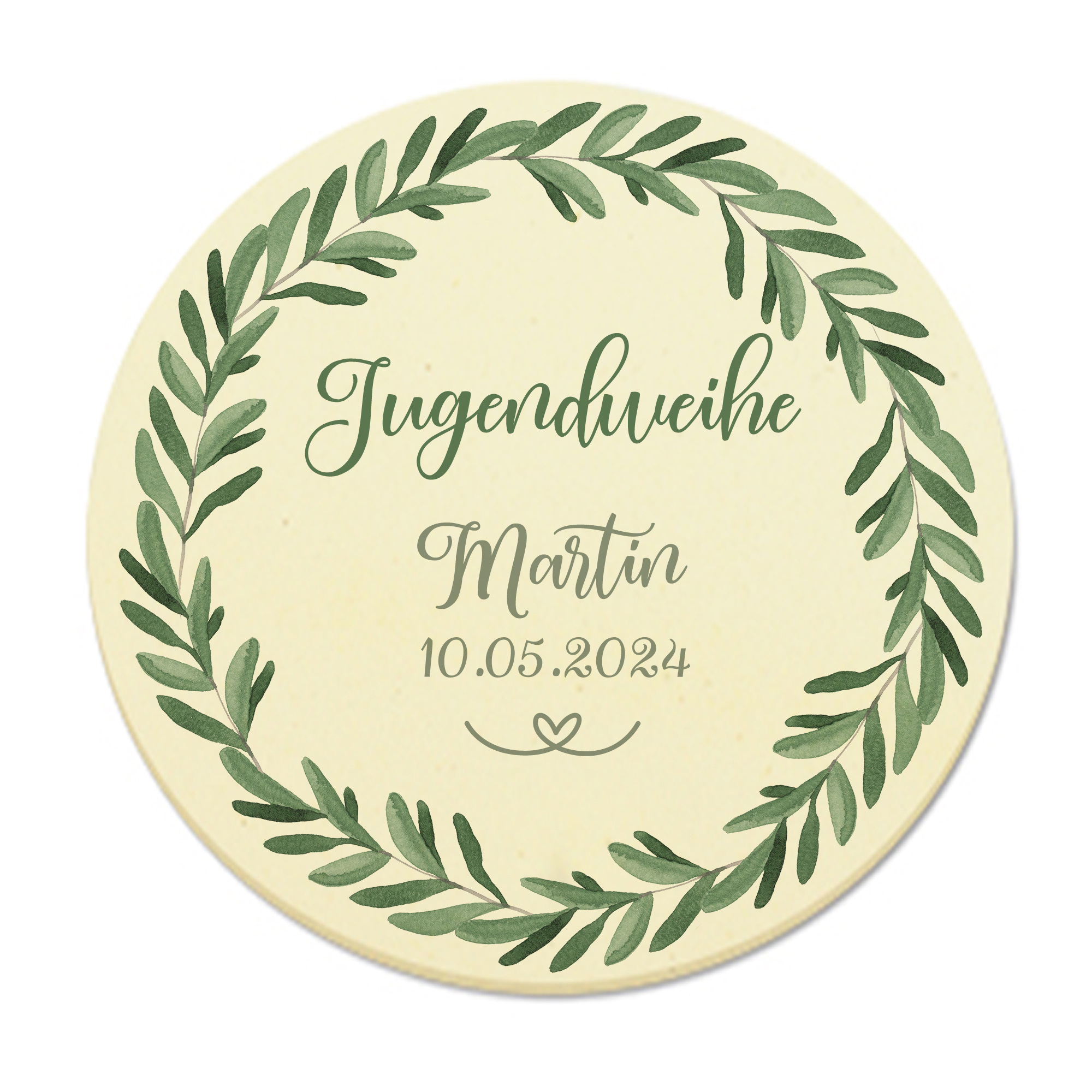 Türschild Jugendweihe mit Wunschname