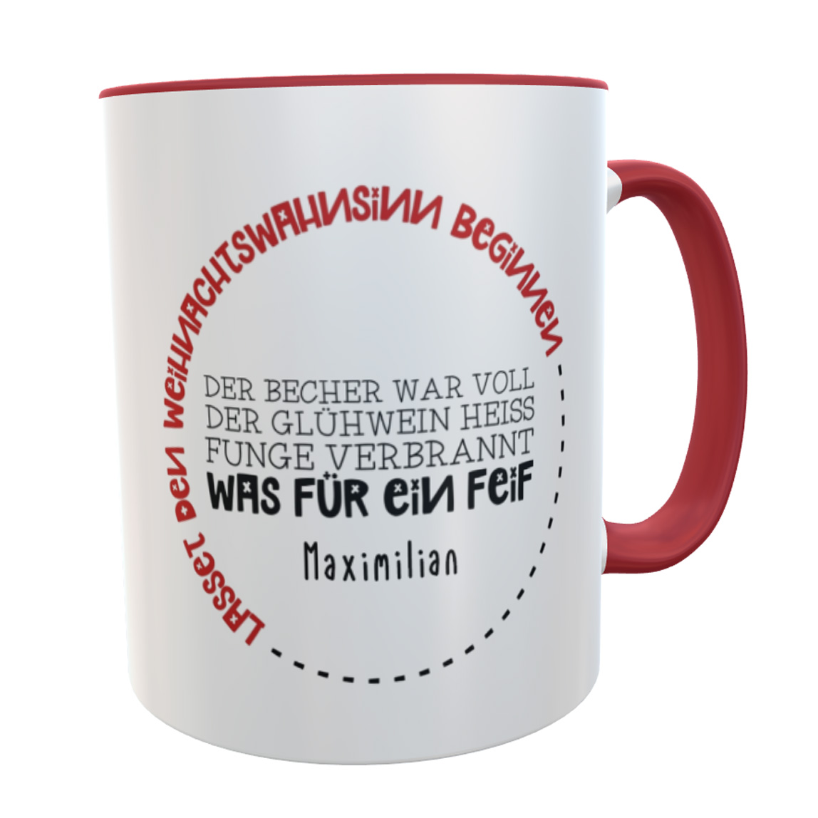 Tasse Glühwein und Wunschname