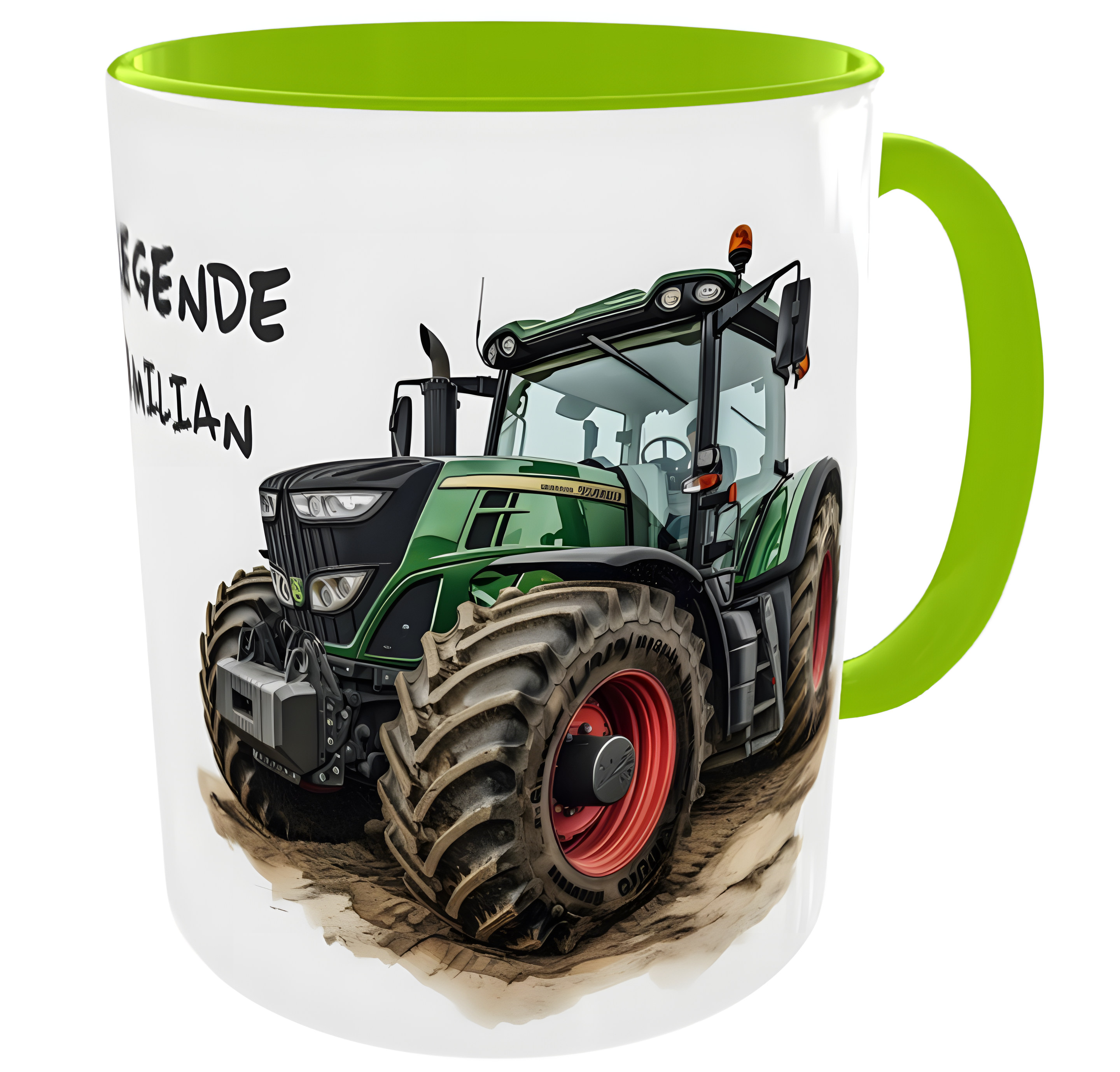 Traktortasse Dorflegende mit Wunschname