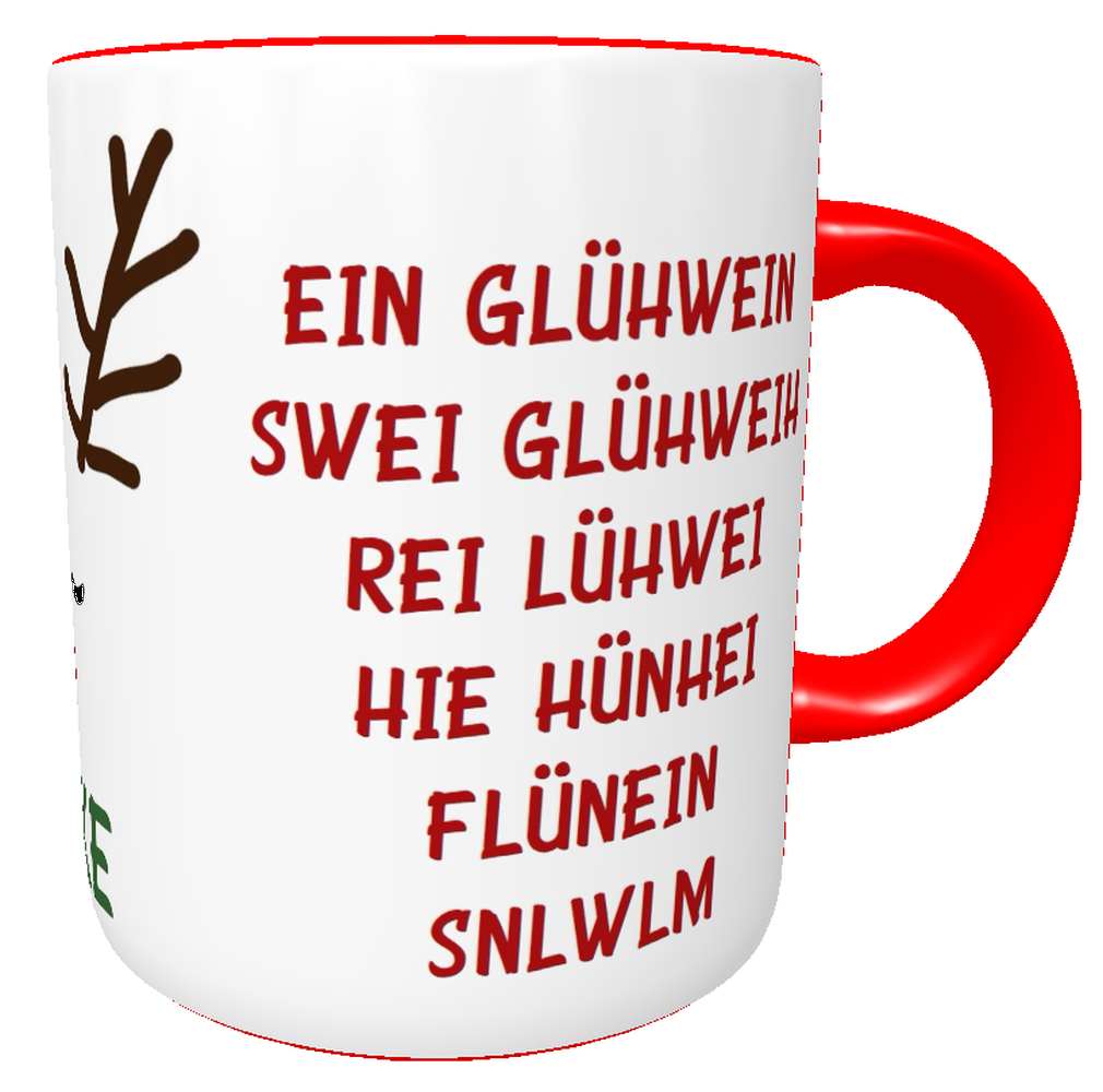 Tasse Ein Glühwein... mit Rentier und Wunschname