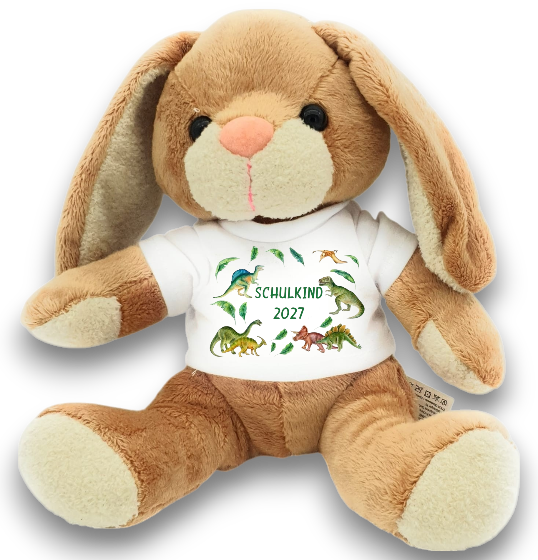 Hase Kuscheltier für die Zuckertüte Dino