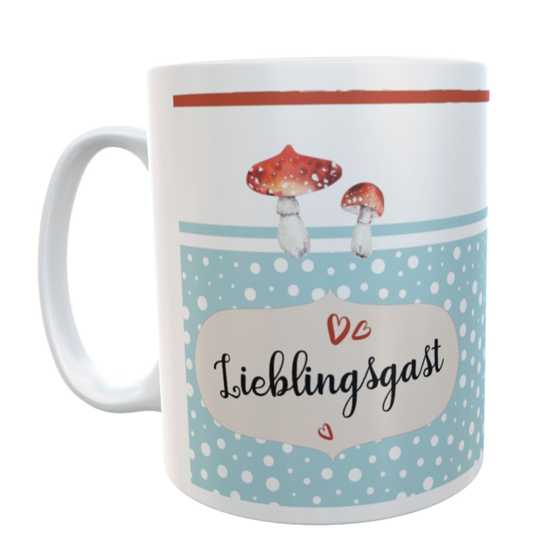 Tasse Lieblingsgast türkis