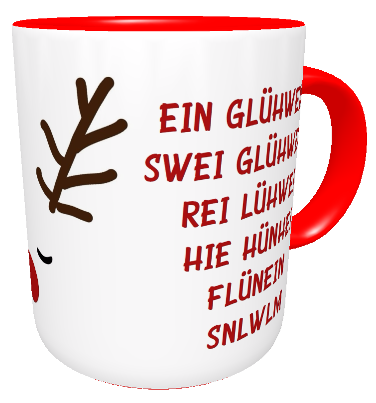 Tasse Ein Glühwein... mit Rentier