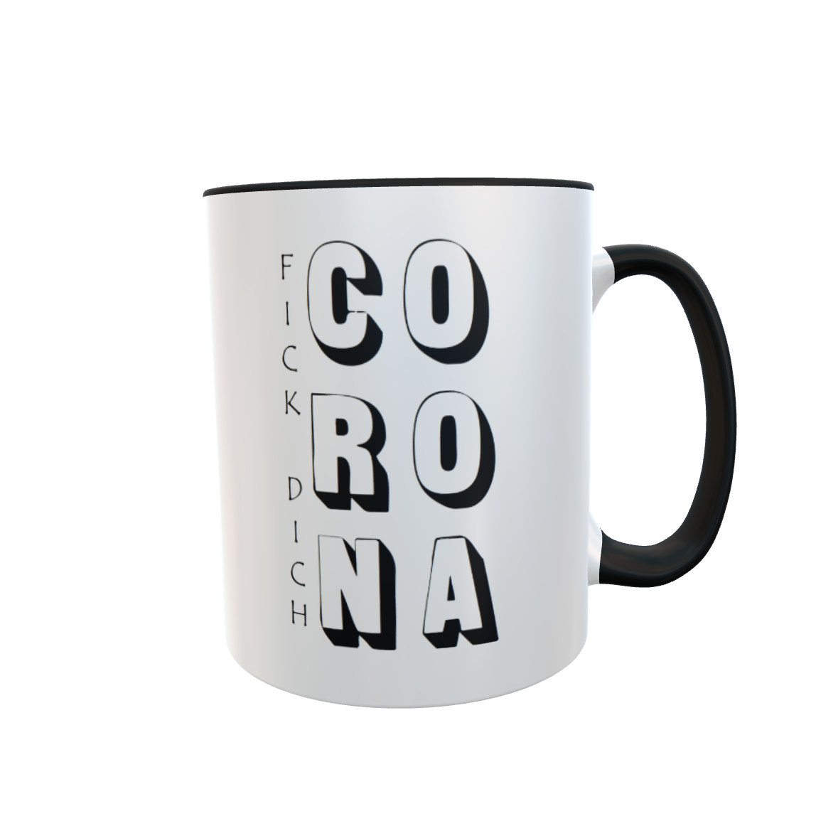 Bürotasse lustiger Spruch Fick dich Corona