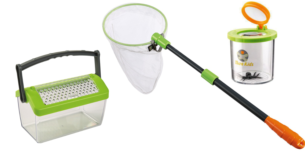 Haba Sparset Terra Kids Kescher, Insektenbox und Becherlupe