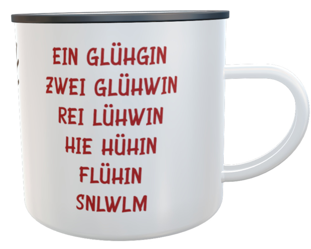 Emaille-Tasse Glüh-Gin Rentier