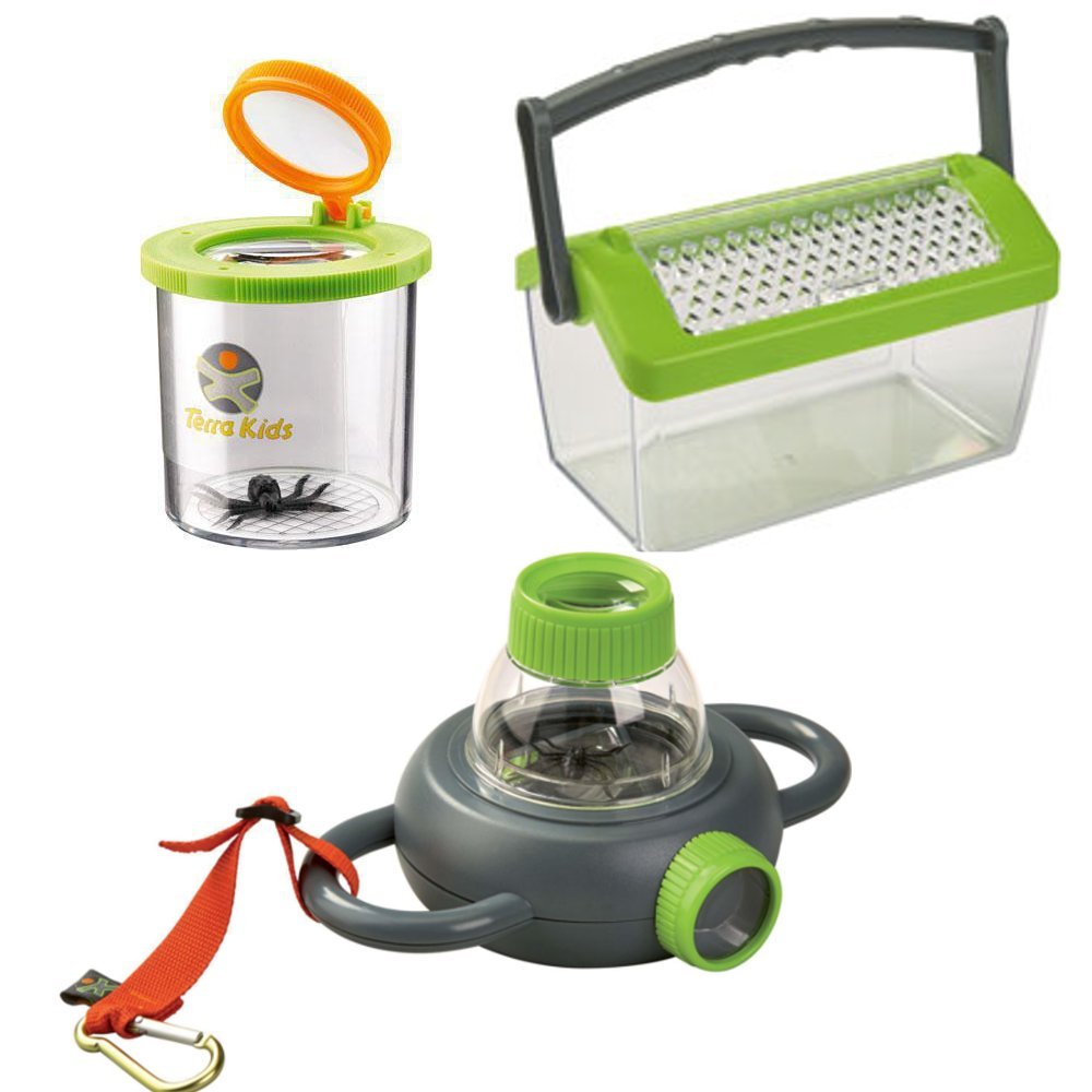 Haba Terra Kids Sparset Beobachtungslupe, Insektenbox und Becherlupe