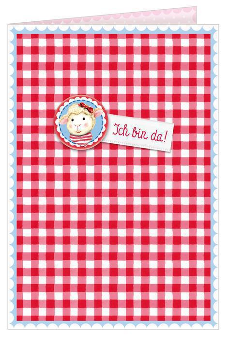 Die Spiegelburg Grußkarte Ich bin da! Baby Glück Lämmchen
