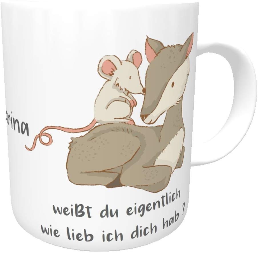 Namenstasse Weißt du eigentlich wie lieb ich dich hab ? I Kakaotasse I Kaffeetasse