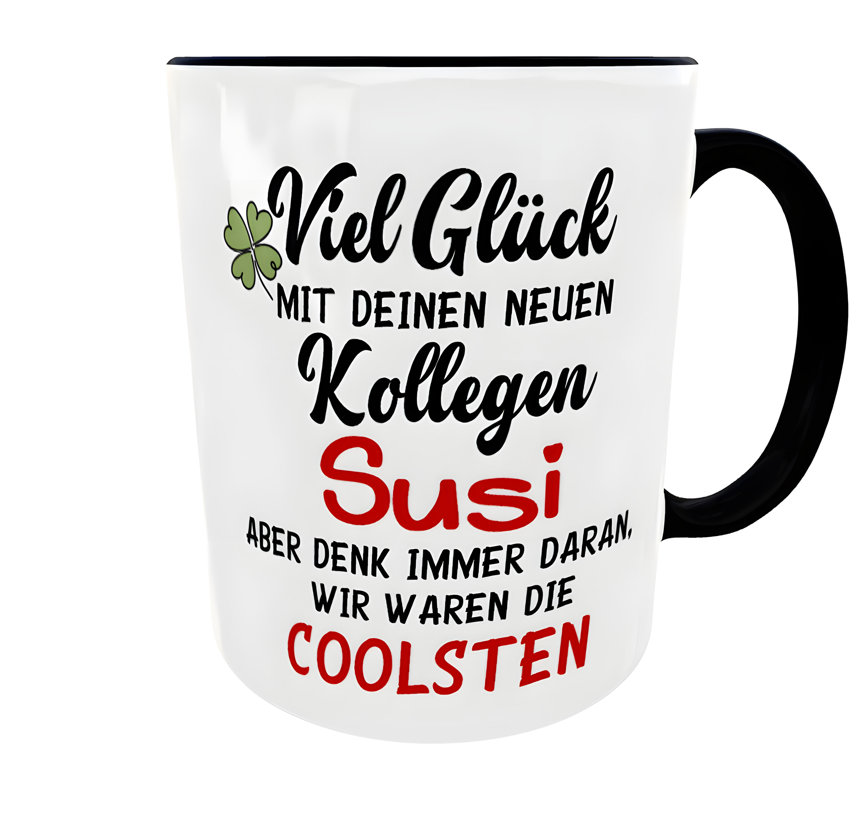 Personalisierte Abschiedstasse – Abschiedsgeschenk für Kollegen, Kollegin. Praktikanten, Werkstudenten