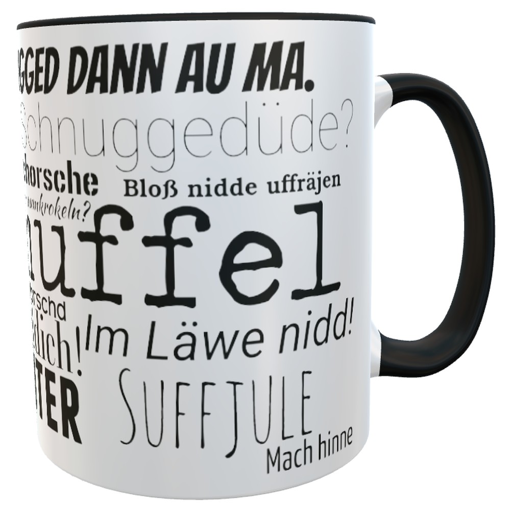 Kaffeetasse Nordhessisches Gebabbel Mundart Sprüche Kassel inkl. Geschenkverpackung