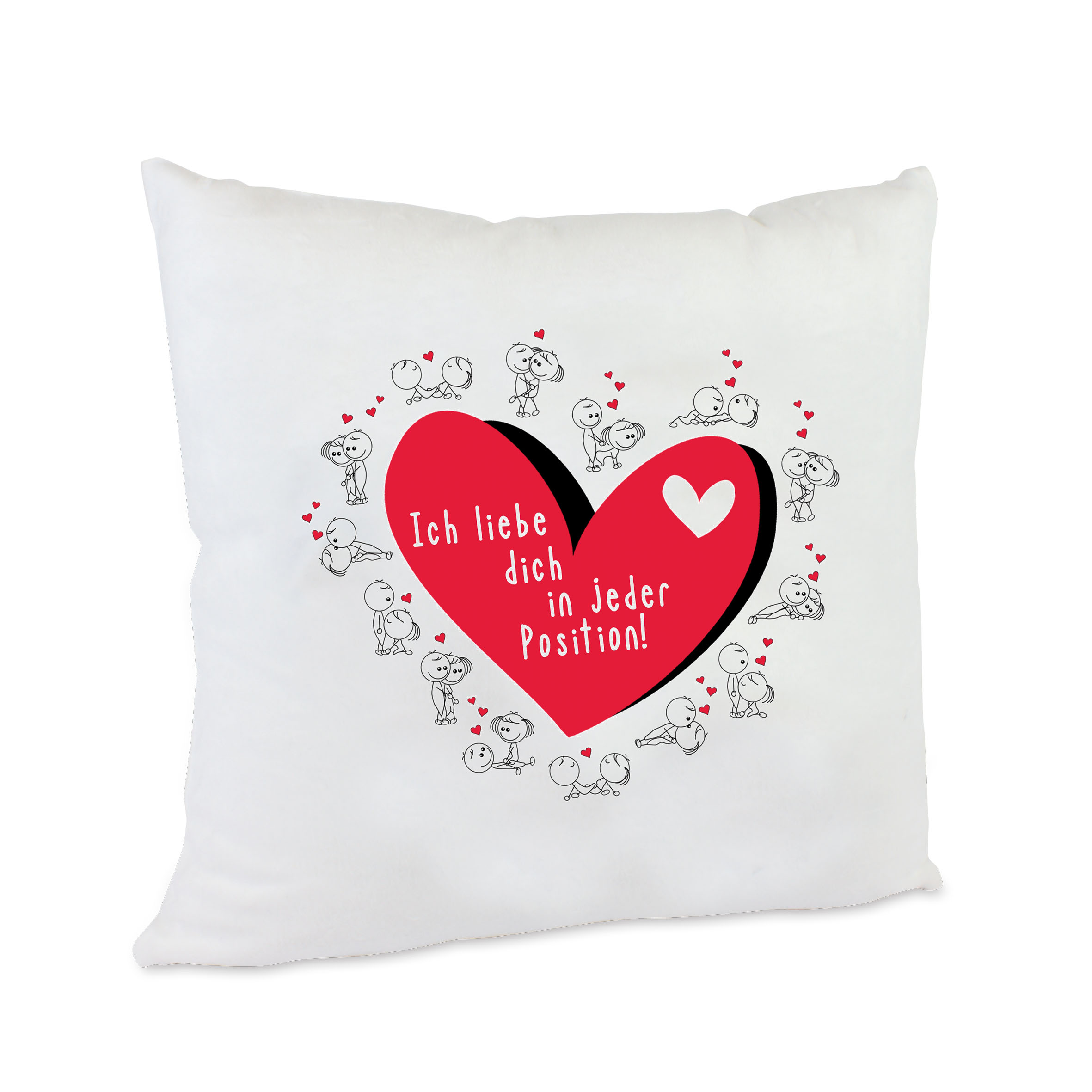 freches Kuschelkissen Strichmännchen Stellungen