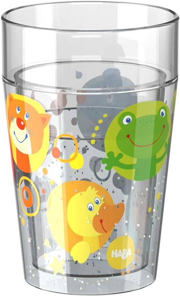Glitzerbecher Regenbogenfarben 304470