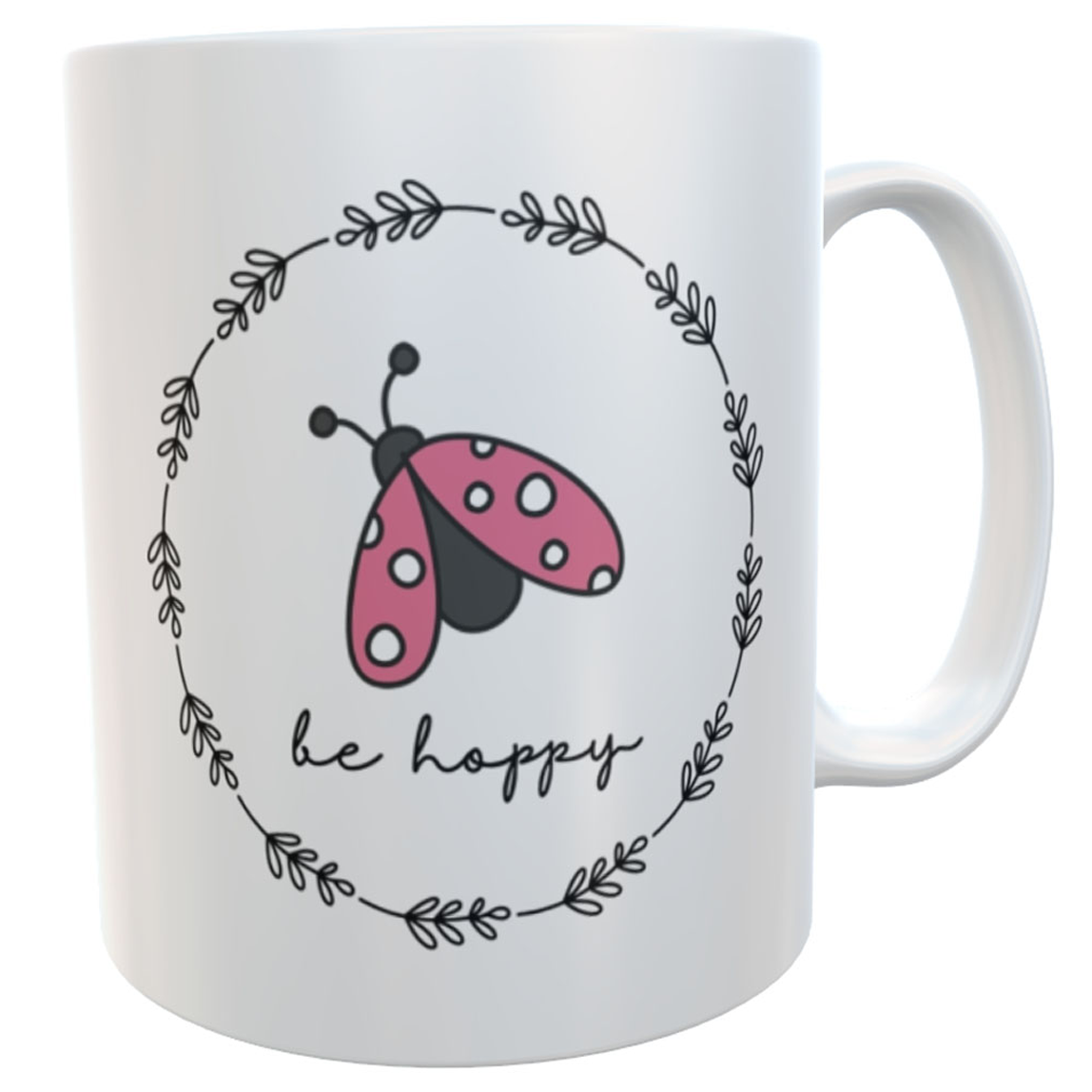 personaliesierte Tasse Marinkäfer Spruch be happy