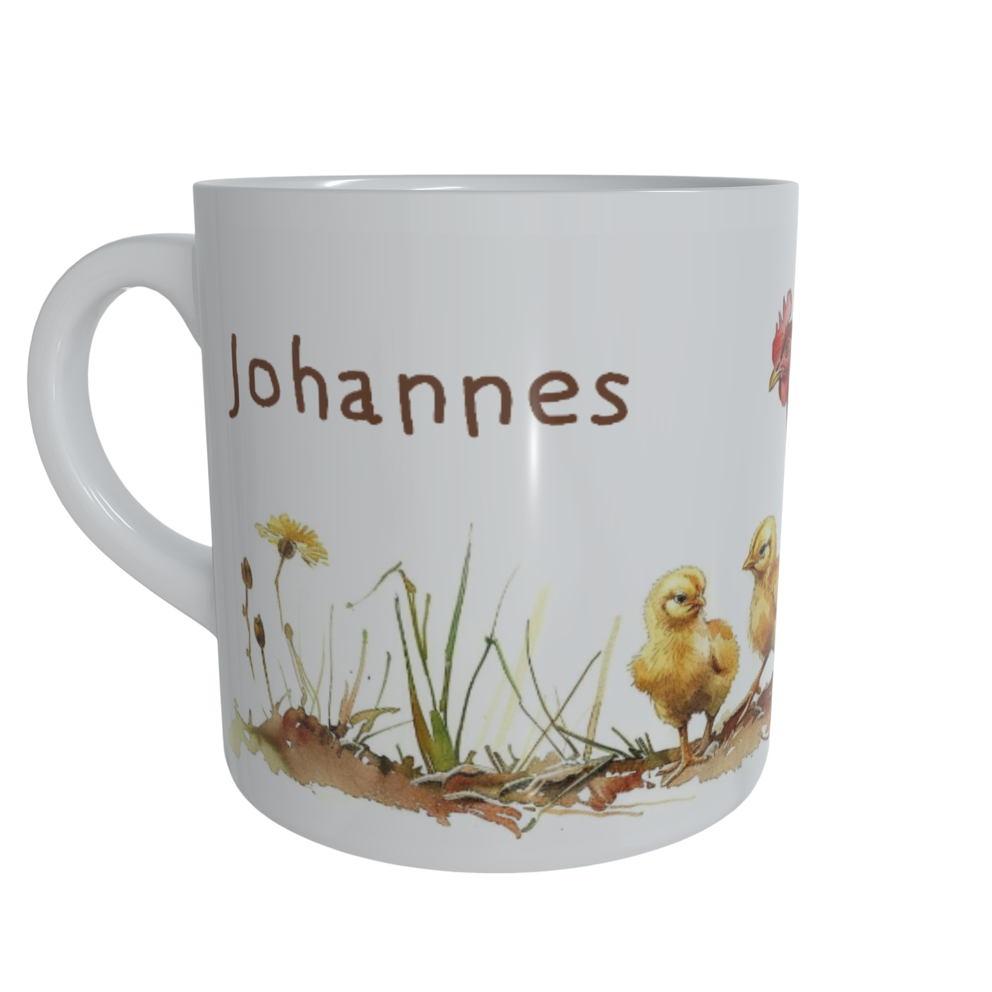 Kindertasse Kunststoff Kindertasse "Bauernhofglück" - Hühner & Küken Motiv, 180ml