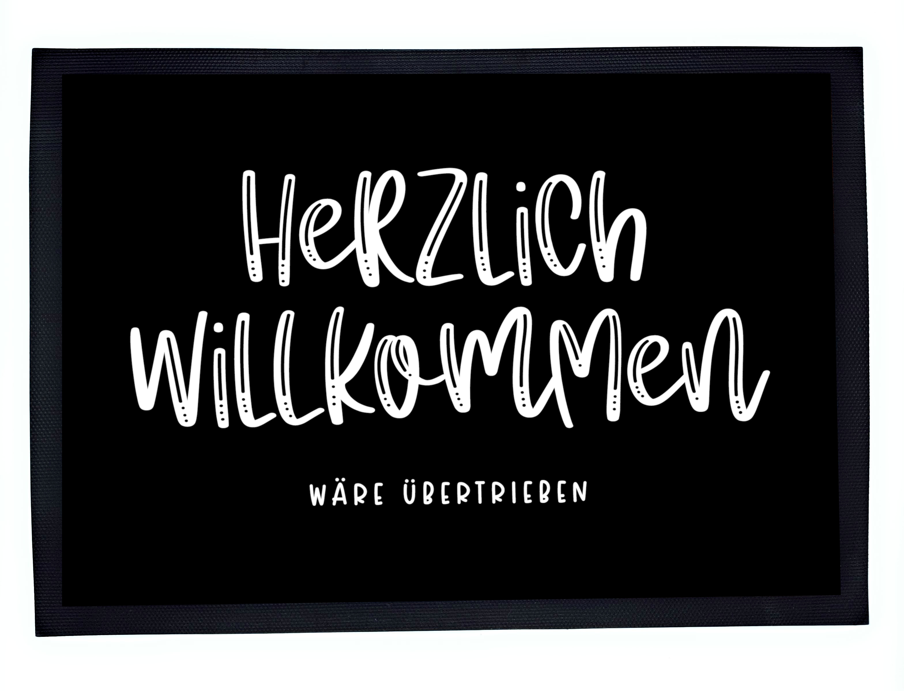 Freche Fußmatte Herzlich Willkommen wäre übertrieben 50x35cm Fußabtreter