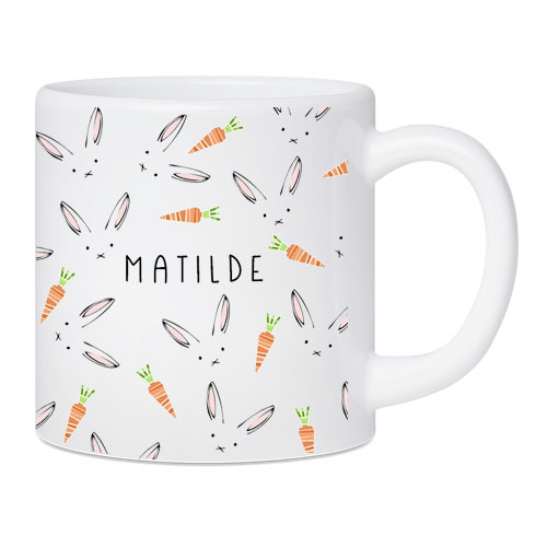 Kunststoff- Kindertasse Hasen/Möhren 180 ml