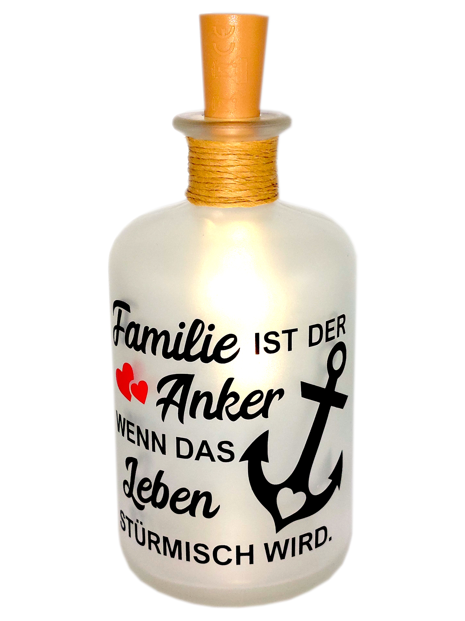 LED-Leuchtflasche Familie Anker rot