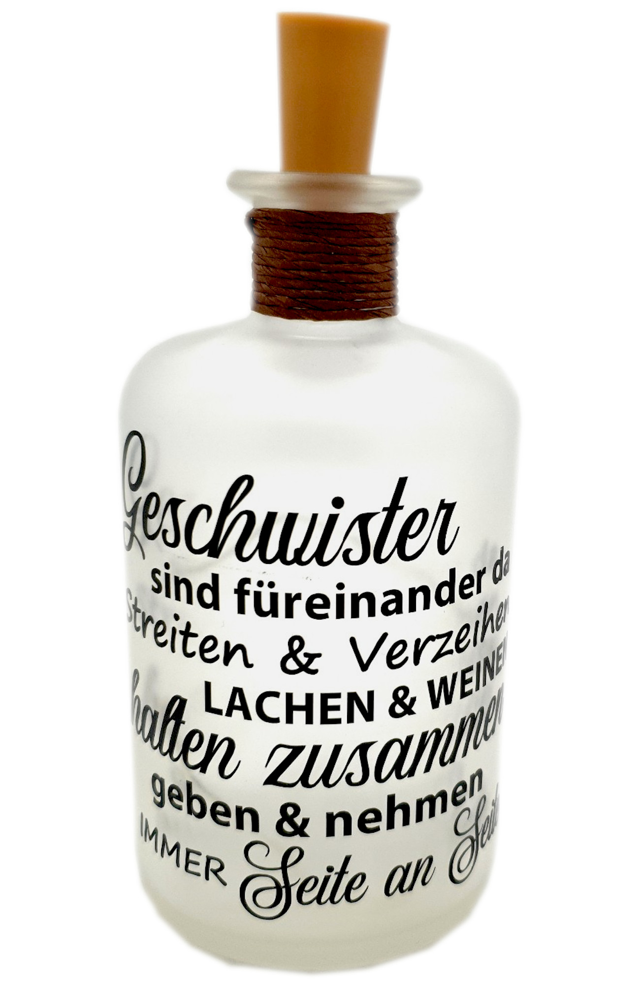 LED-Leuchtflasche Geschwister - Die perfekte Geschenkidee für Ihre Lieben!