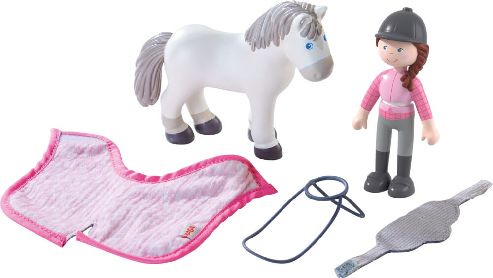 HABA Little Friends – Reiterin Sanya und Pferd Saphira