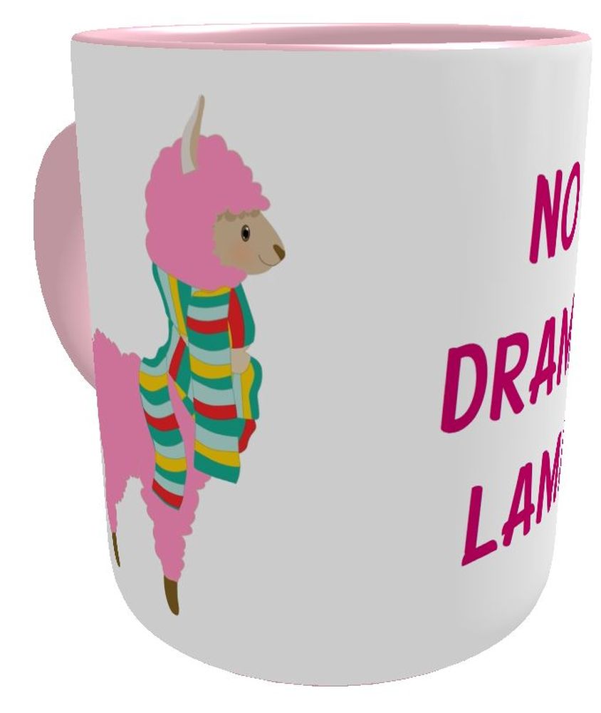 Rosa Kaffeetasse Drama Lama I Kakaotasse I Henkeltasse