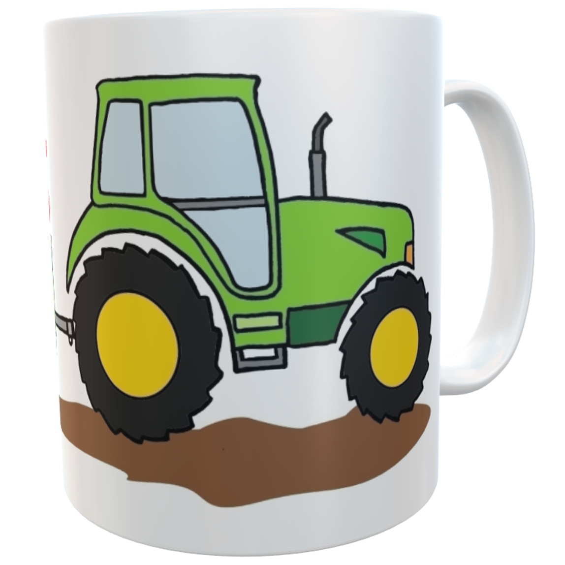 Namenstasse Kunststofftasse Traktor - personalisierte Kindertasse