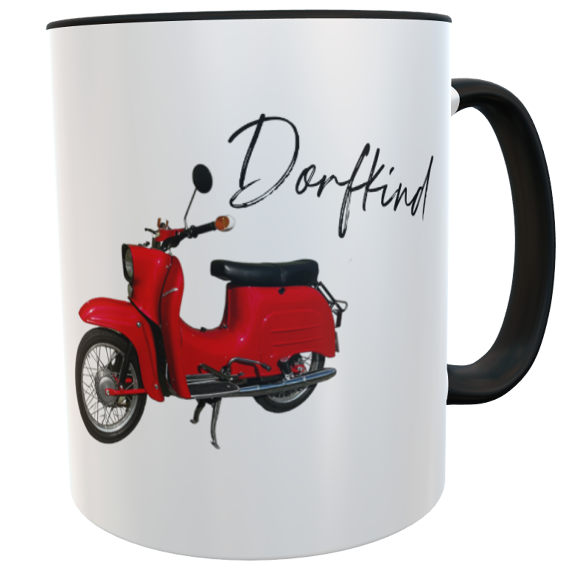 Kaffeetasse Becher Moped Simson Schwalbe rot mit Namen