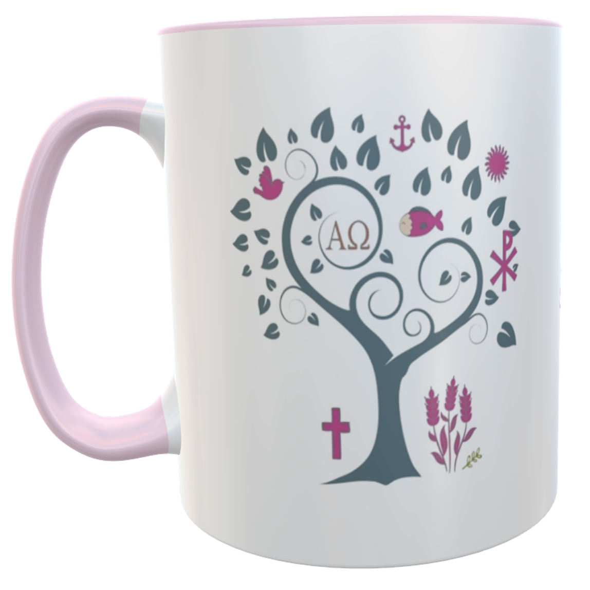 Konfirmationstasse für Mädchen – Lebensbaum & Bibelzitat – Geschenk zur Konfirmation