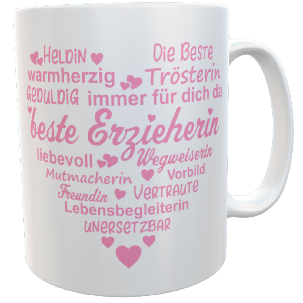 Tasse beste Erzieherin Herz