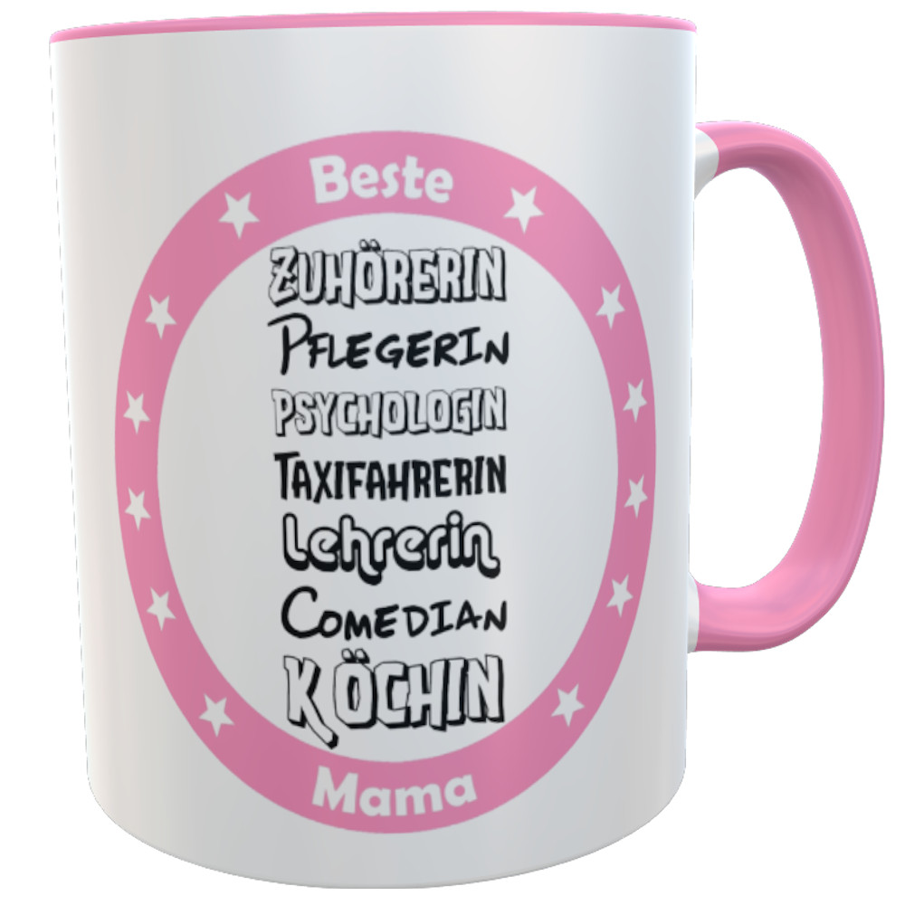 Tasse Stempel Muttertag Mama Kinder rosa