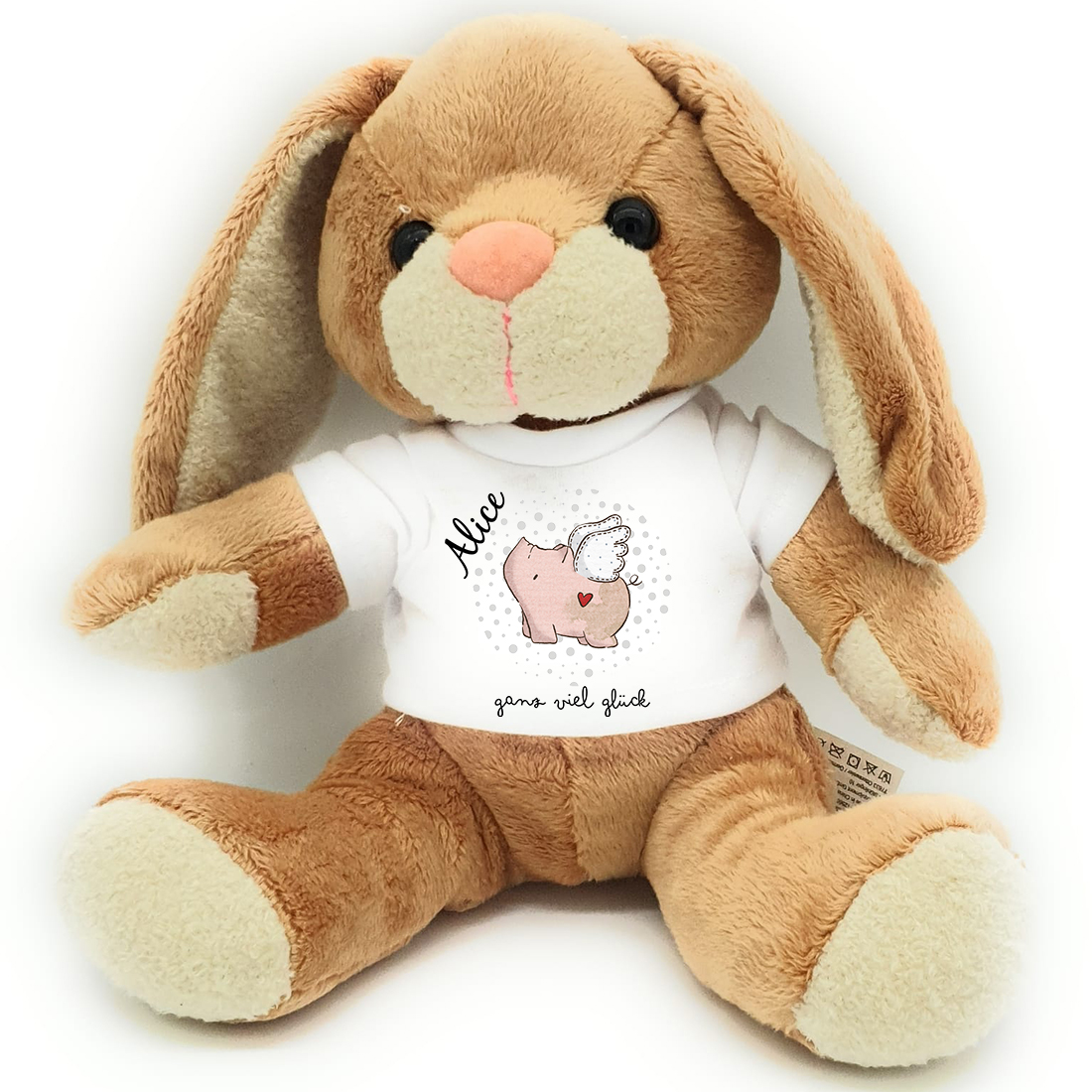 Plüschtier Hase Glücksschwein