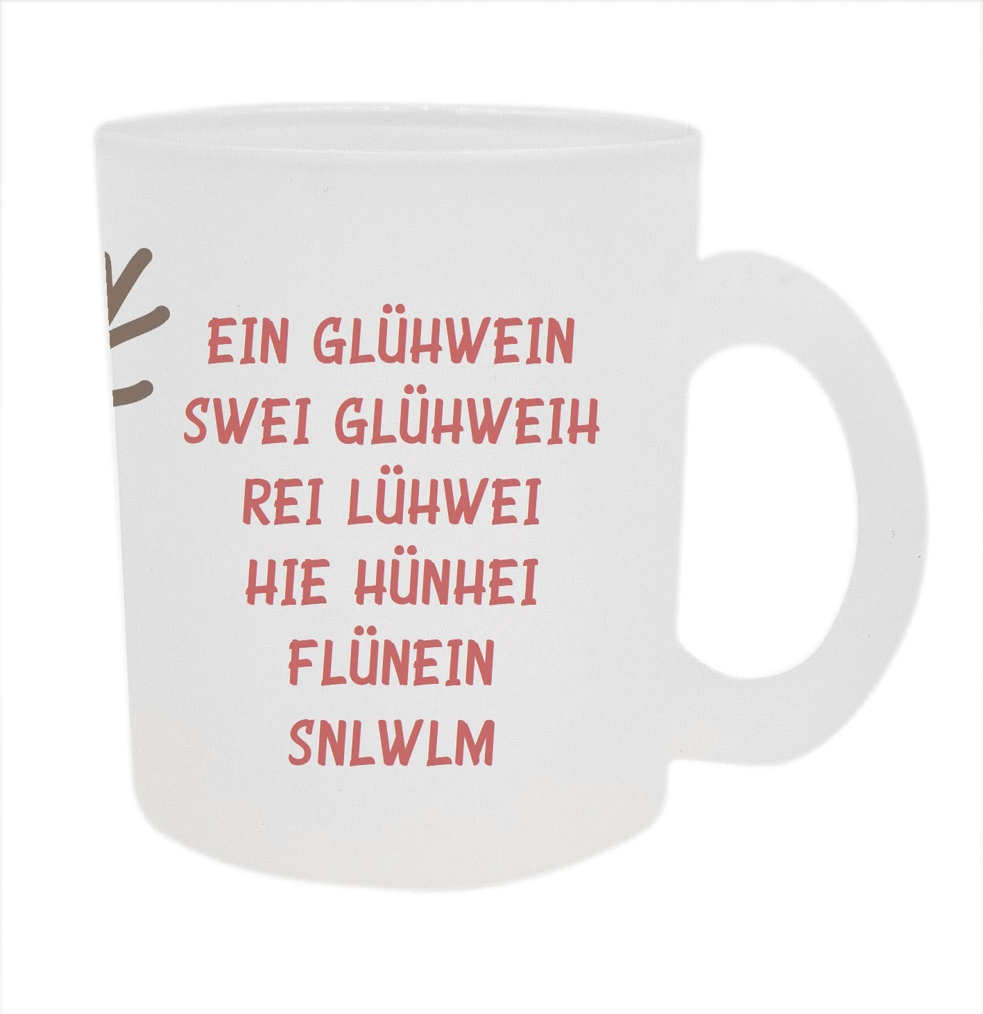 Glastasse Ein Glühwein mit Rentier und Wunschname